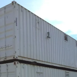 40ft Container Shop – Climate-Controlled Office, Inventory Storage & Racking
