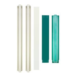 Flat Pack Office Linking Kit – End-on-End, Green, Galvanised and Powder Coated