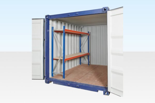 Two Tier Container Racking – Single Bay, Adjustable Shelves, 550kg Capacity