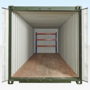 Three Tier Container Racking – Rear Mount, Adjustable Shelves, 550kg Capacity