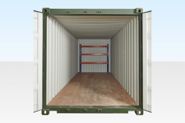Three Tier Container Racking – Rear Mount, Adjustable Shelves, 550kg Capacity