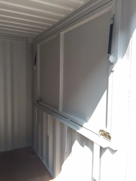 10 ft Bar Container – Corten Steel with Steel Awning, Lockbox, and Forklift Pockets - Image 2