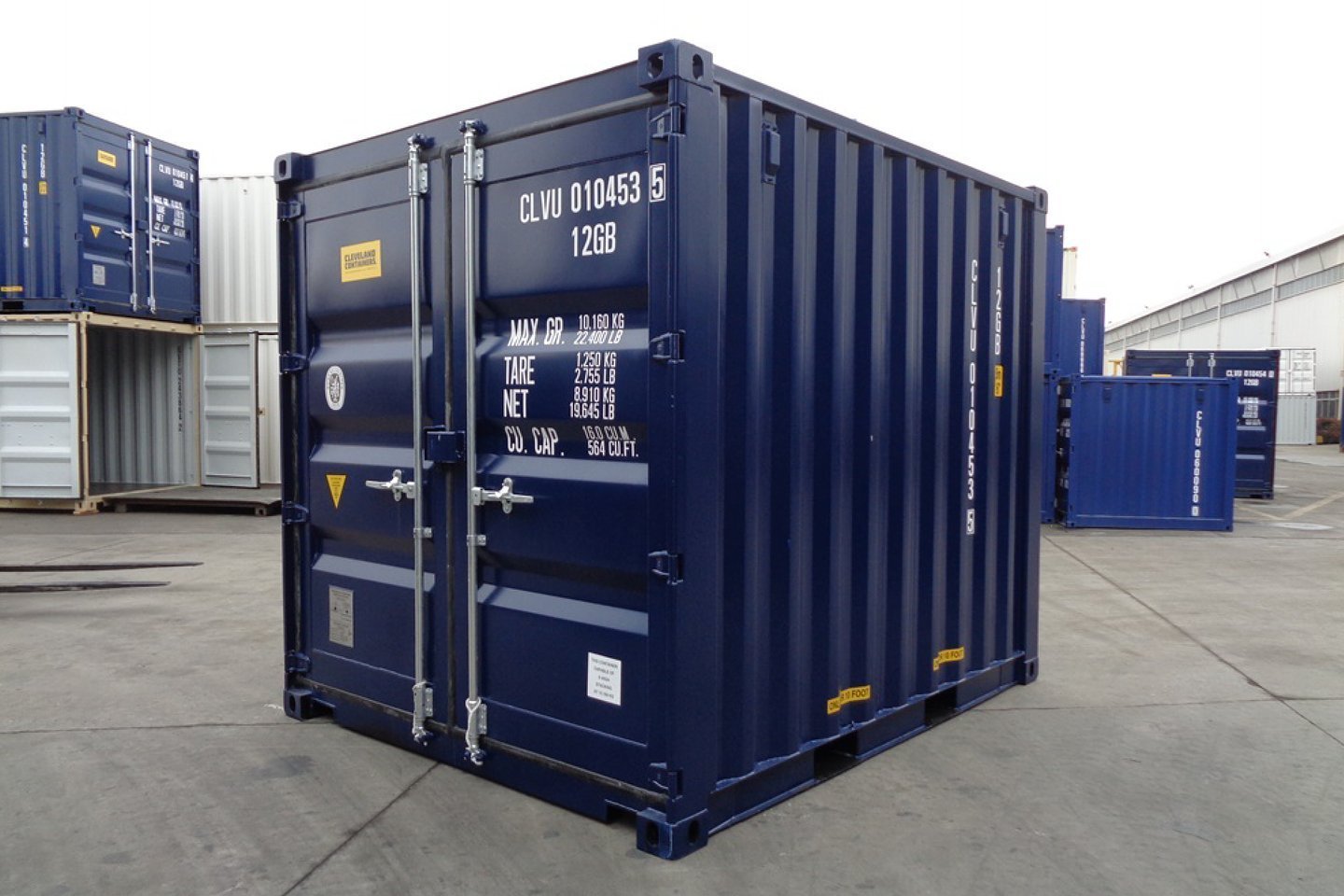10Ft X 8Ft Shipping Container (One trip) - Blue - Image 3