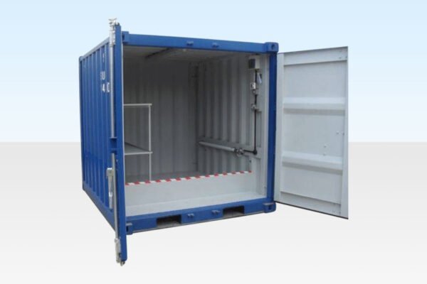 8ft x 8ft Raised Bunded Storage Container – 300mm Bund, Corten Steel