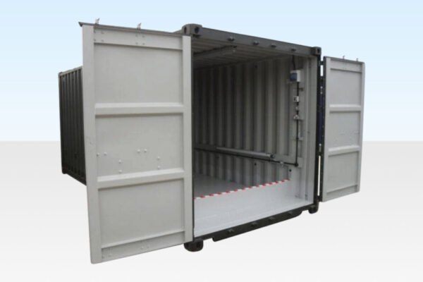 20 ft Raised Bunded Storage Container – 300mm Bund, Corten Steel, 24 Vents_
