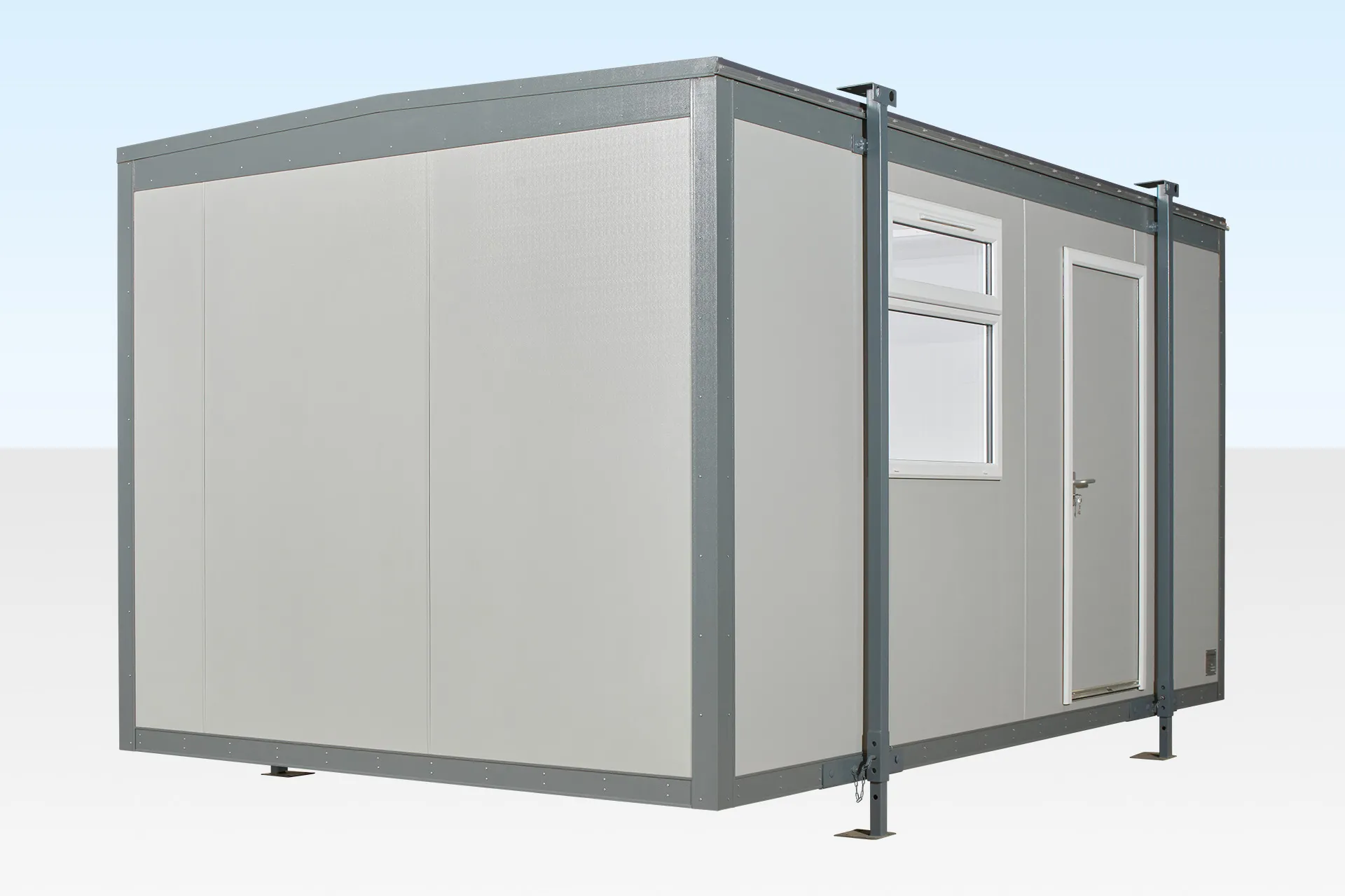 16 ft x 10 ft Jackleg Cabin – Open Plan Site Office with Electric Heater and Vinyl Flooring