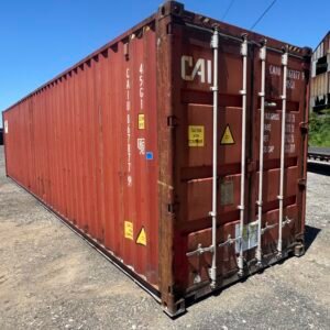 Wind and Watertight 40ft Red Shipping Container – Steel Storage Container