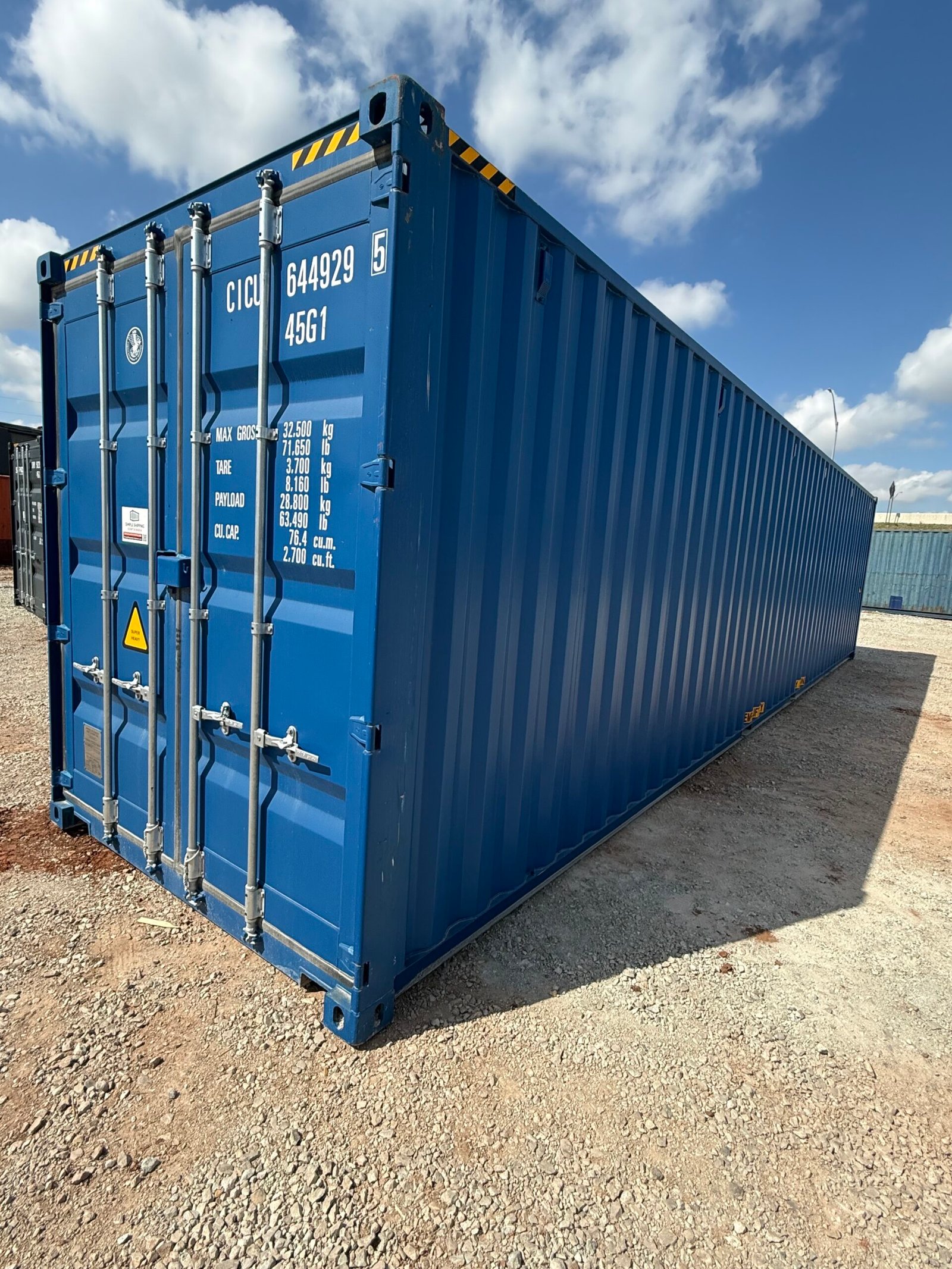 New 40ft High Cube Shipping Container – Gentian Blue - Image 2