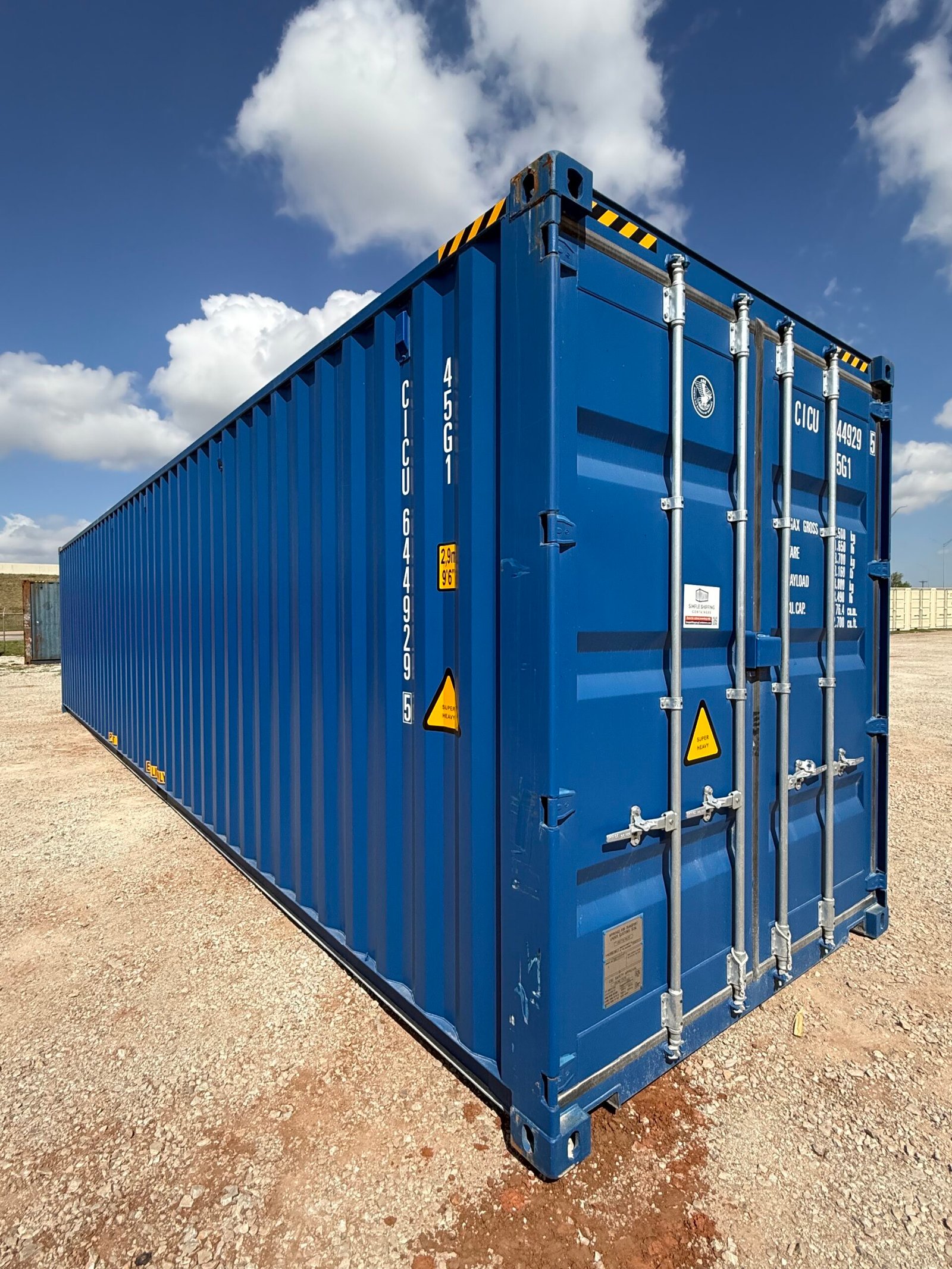 New 40ft High Cube Shipping Container – Gentian Blue