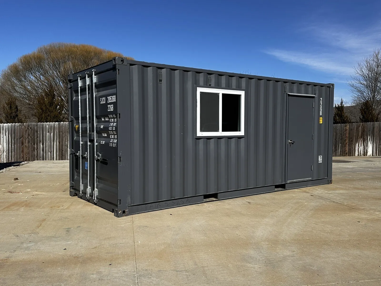 20ft Standard Shipping Container – Grey Exterior - Image 2
