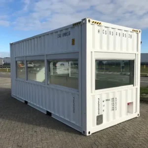 20 ft High Cube Fixed Glazing Observation Container – Double Glazed Windows, Insulated, with Electrical Package