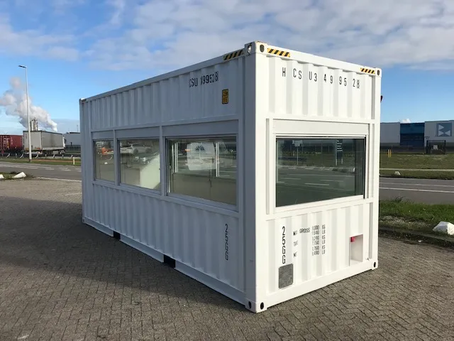 20 ft High Cube Fixed Glazing Observation Container – Double Glazed Windows, Insulated, with Electrical Package