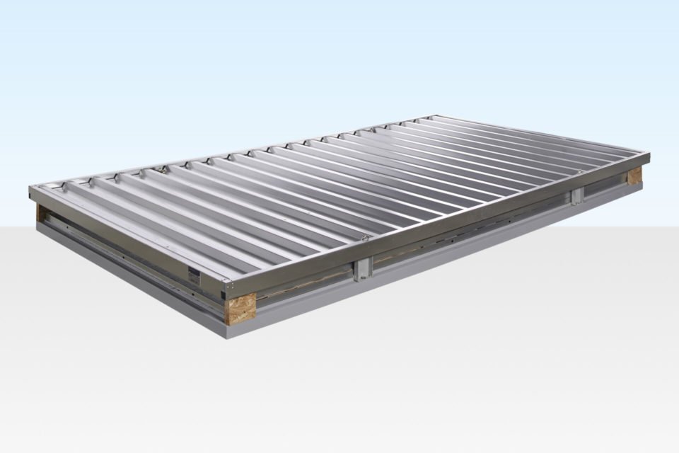 4m Flat Pack Container Store – Galvanised, Double Locking System - Image 2
