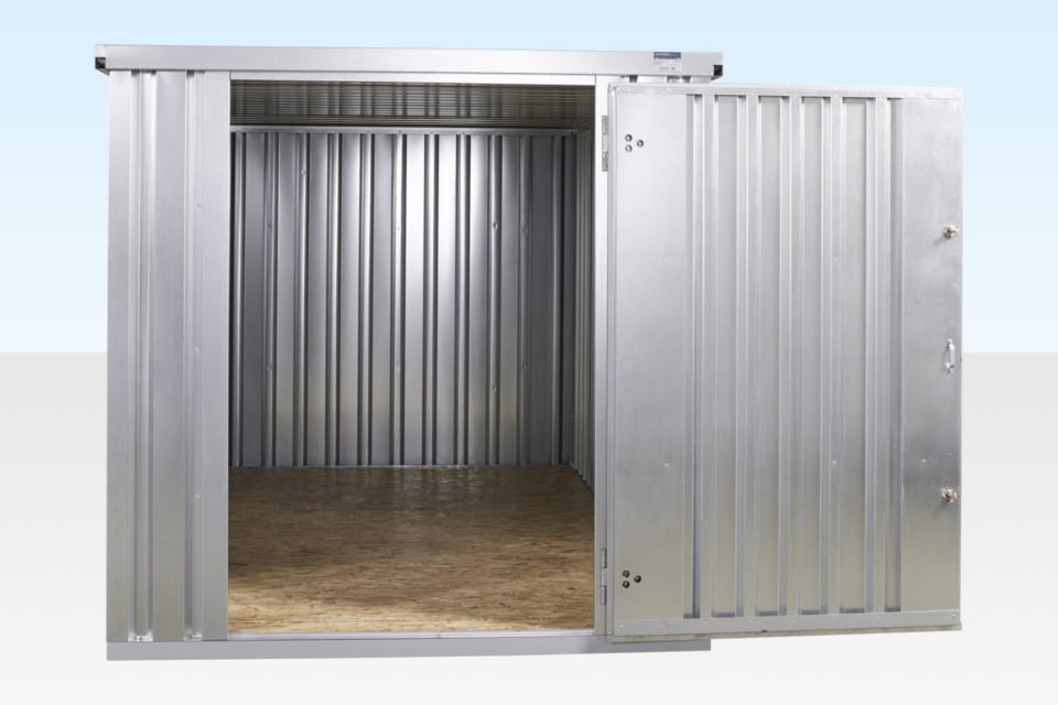 4m Flat Pack Container Store – Galvanised, Double Locking System - Image 4
