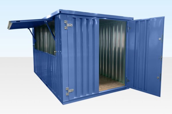 4m Flat Pack Kiosk – Galvanised, Side Opening Hatch, Man-Portable - Image 2