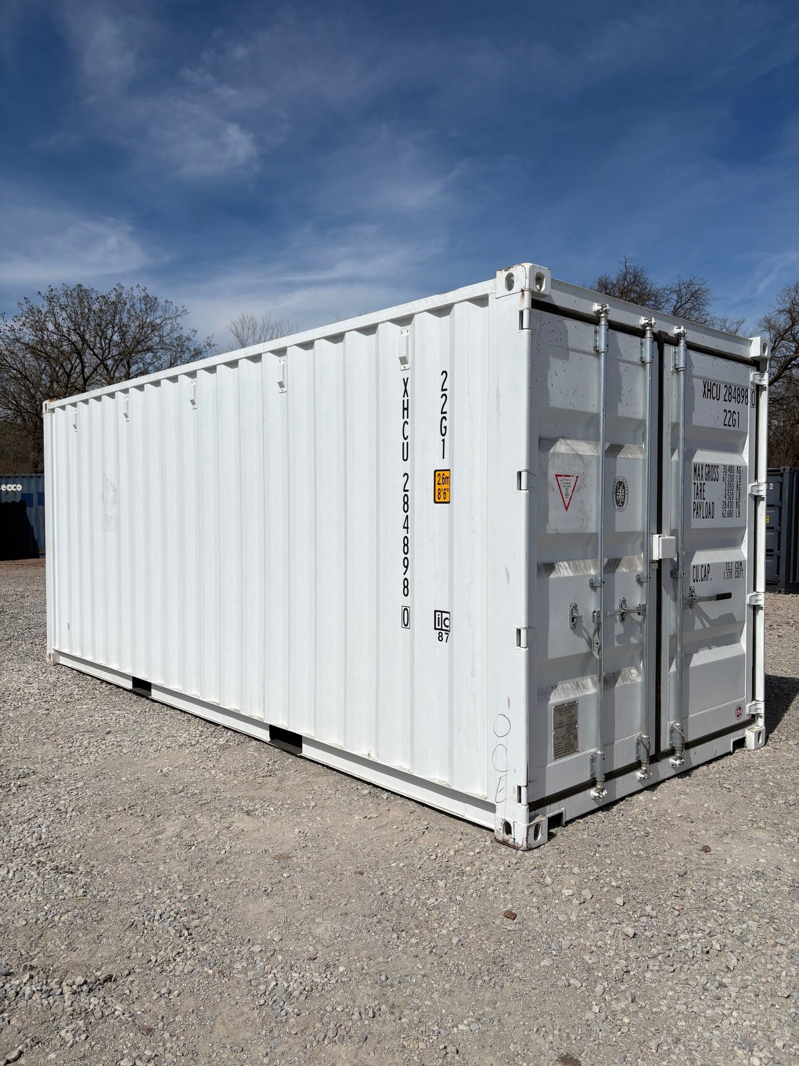 New 20ft White Shipping Container – Steel Storage Container