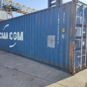40 ft X 8 High Cube Shipping Container – Corten Steel, 28mm Marine Ply Floor, 4 Vents