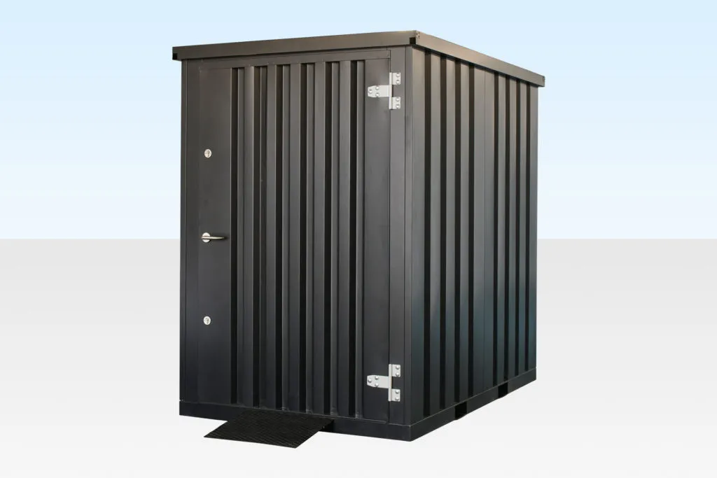 Flat Pack Metal Garden Store – 2.28m x 1.55m, Galvanized Steel with Double Locking System and Retractable Ramp - Image 2