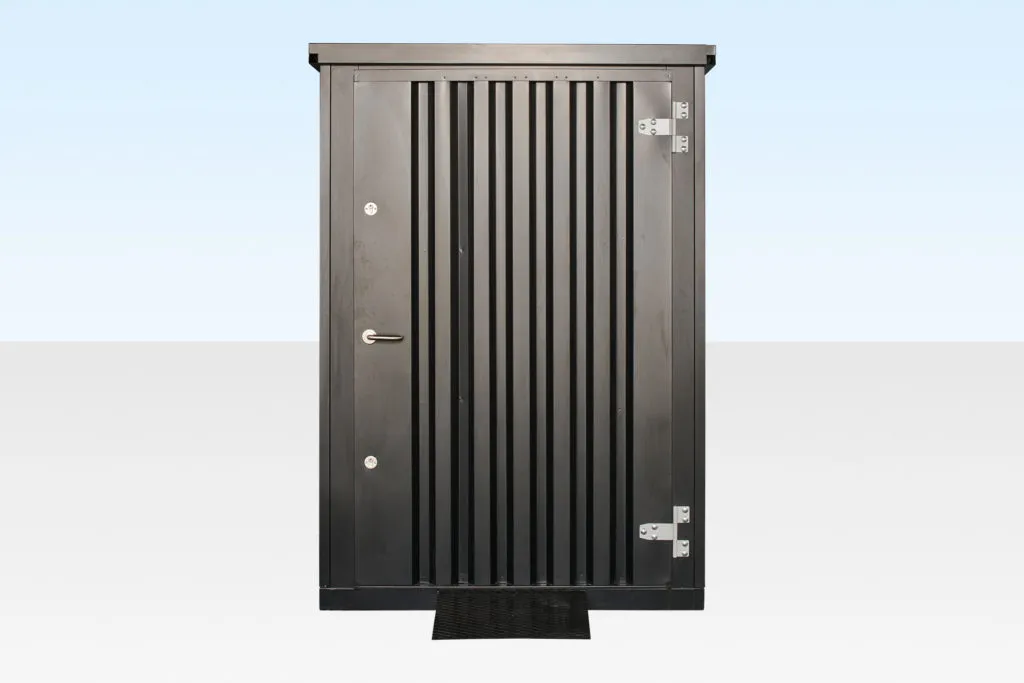 Flat Pack Metal Garden Store – 2.28m x 1.55m, Galvanized Steel with Double Locking System and Retractable Ramp - Image 6