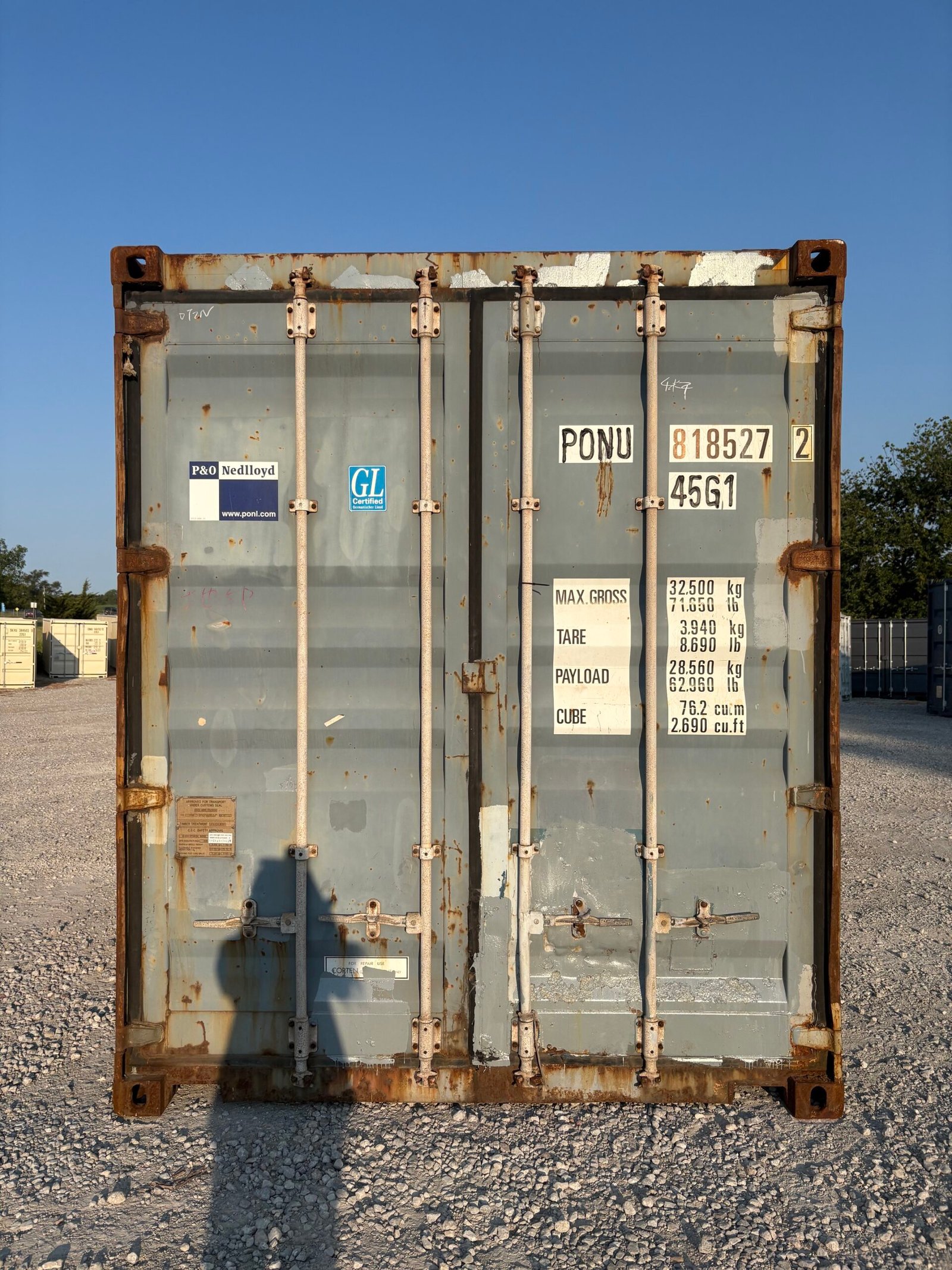 Cargo Worthy 40ft Light Gray Shipping Container – Steel Storage Container - Image 2