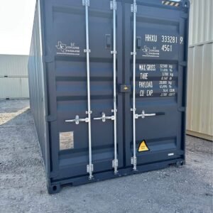 40ft Gray High Cube One-Trip Shipping Container – Easy Open Door, Like-New Condition!