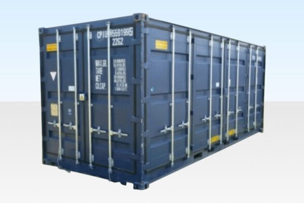 20 ft Open Side Bunded Container – Open Mesh Floor, Corten Steel, 24 Vents_