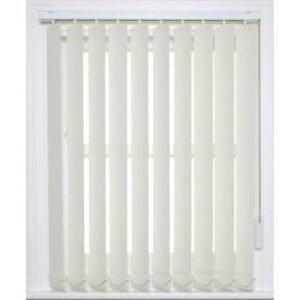 Jackleg Cabin Vertical Window Blind – Cream, Fire Retardant, Anti-Bacterial