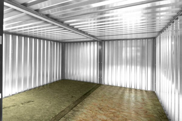 4m Side Linked Flat Pack Container Bundle – Galvanised, 4.37m Width, 2 Units + Linking Kit - Image 2