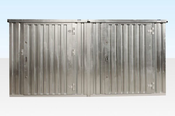 3m Side Linked Flat Pack Container Bundle – Galvanised, 11.3m² Area, 2 Units + Linking Kit - Image 4