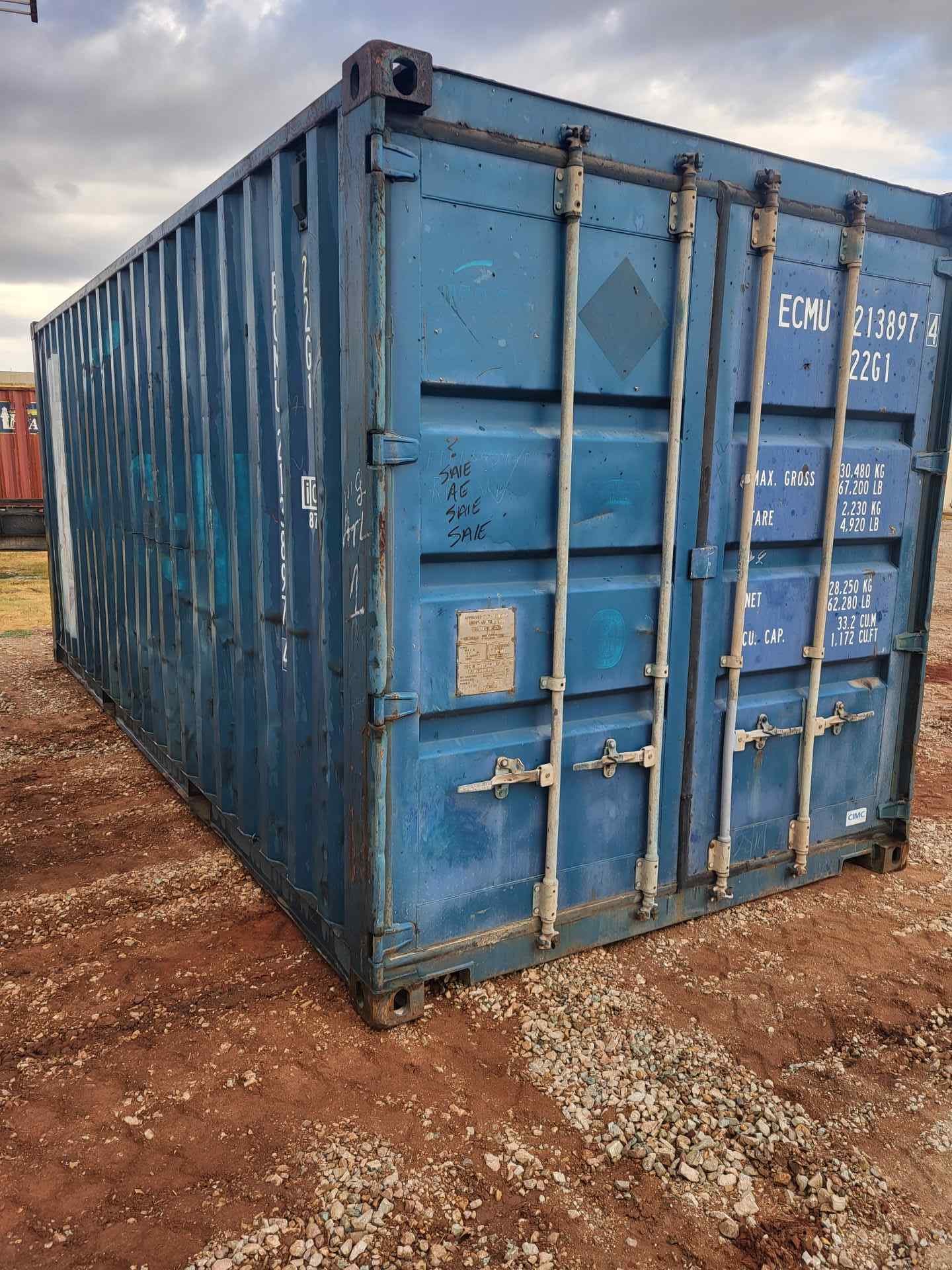 Watertight 20ft Standard Shipping Container – Blue - Image 4