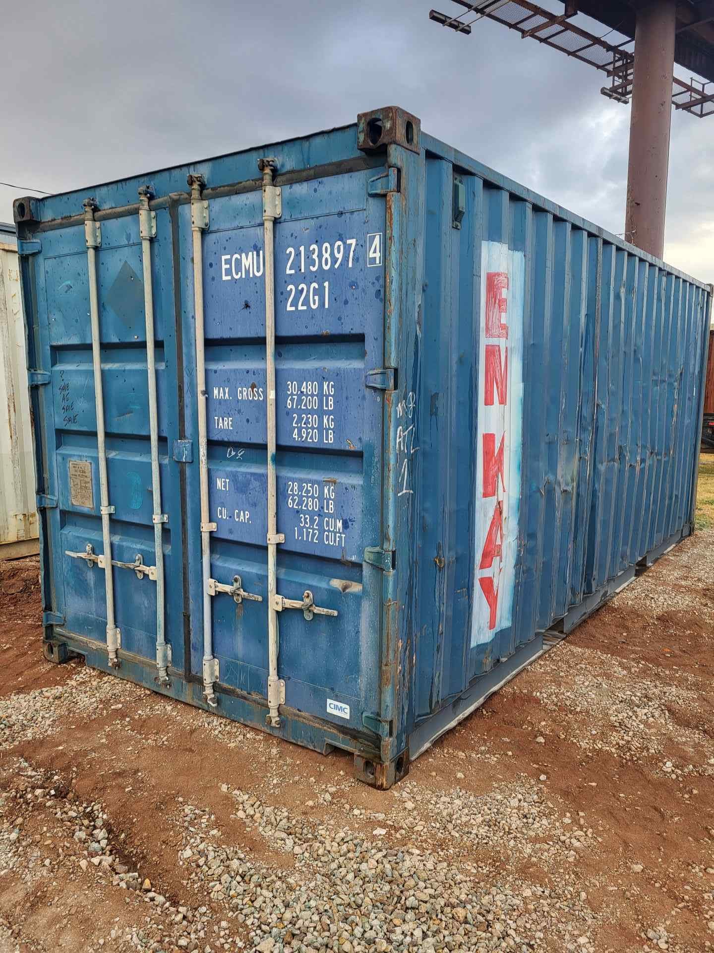 Watertight 20ft Standard Shipping Container – Blue