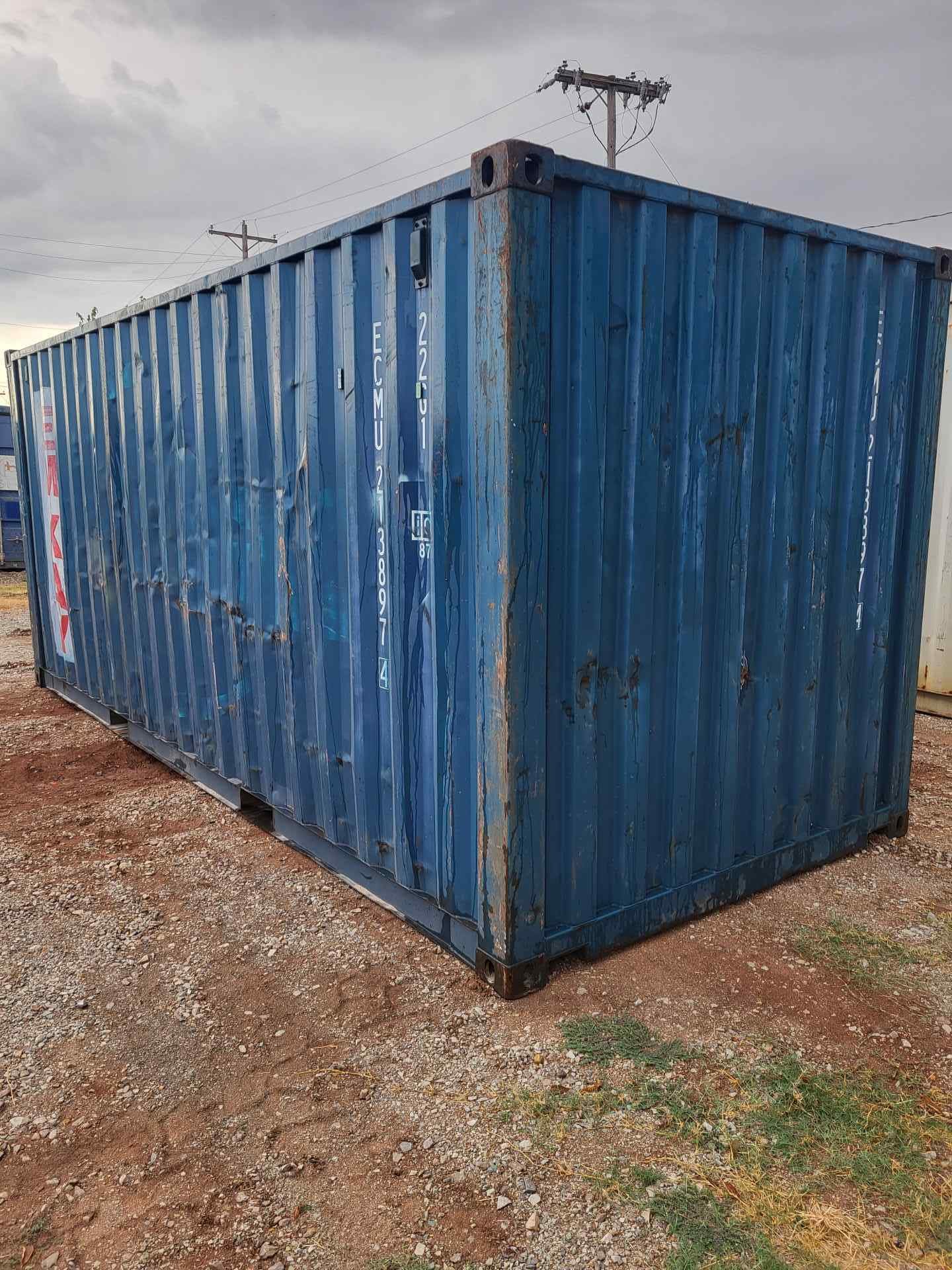 Watertight 20ft Standard Shipping Container – Blue - Image 3
