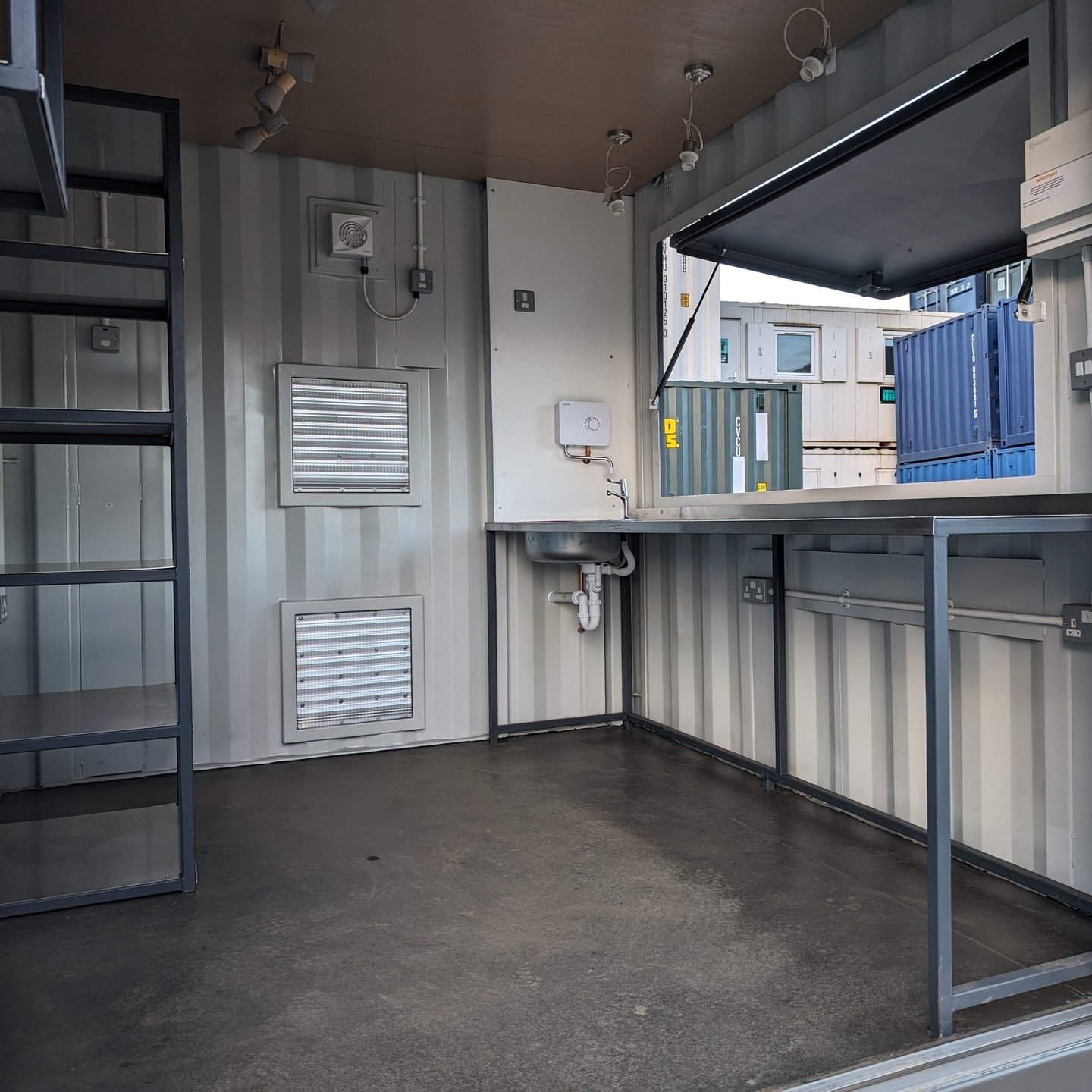 10ft Custom Container Pop-Up Bar with Serving Hatch and Electrical Package - Image 3