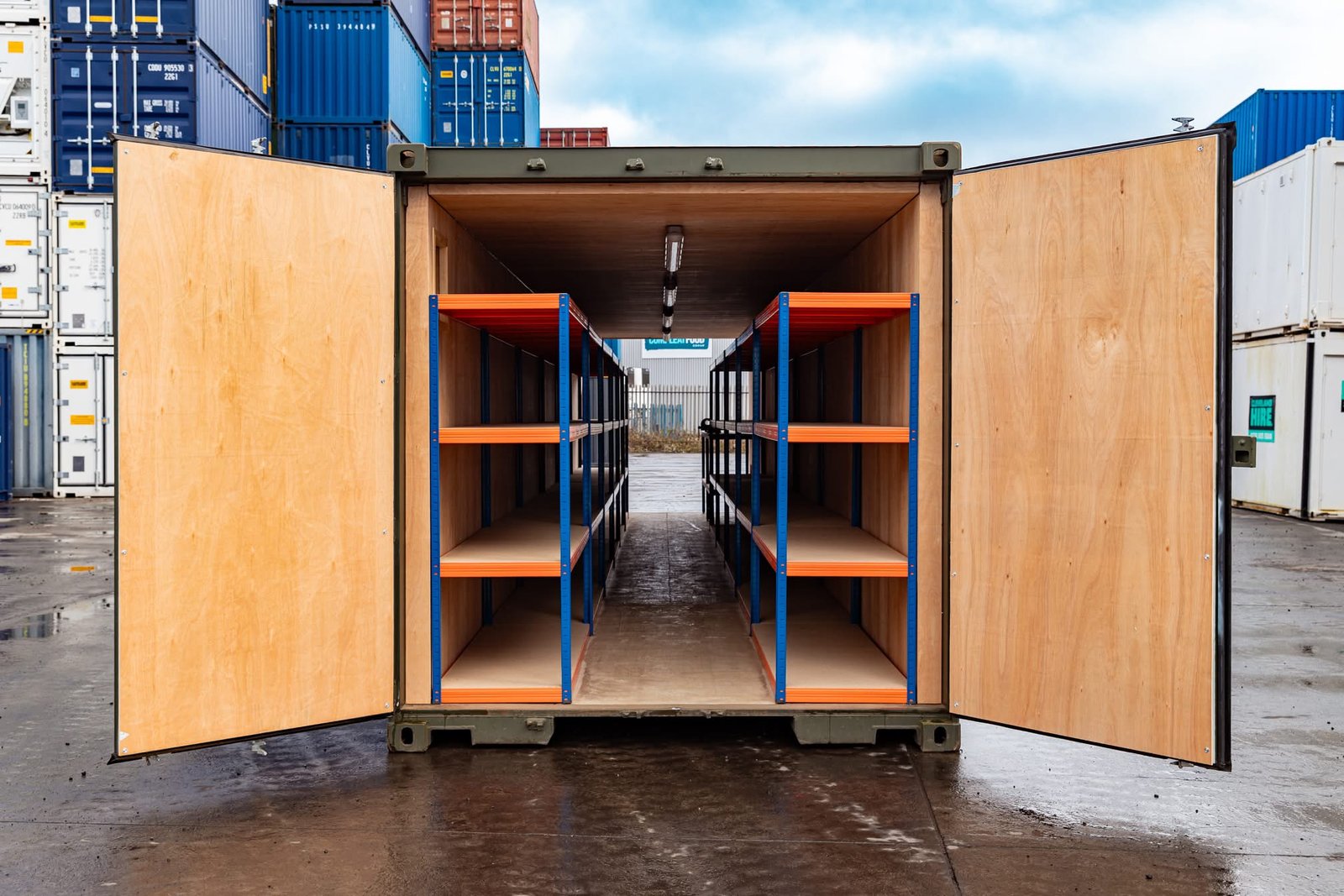 40ft Tunnel Container Workshop with Dual Access and Electrical Fit-Out