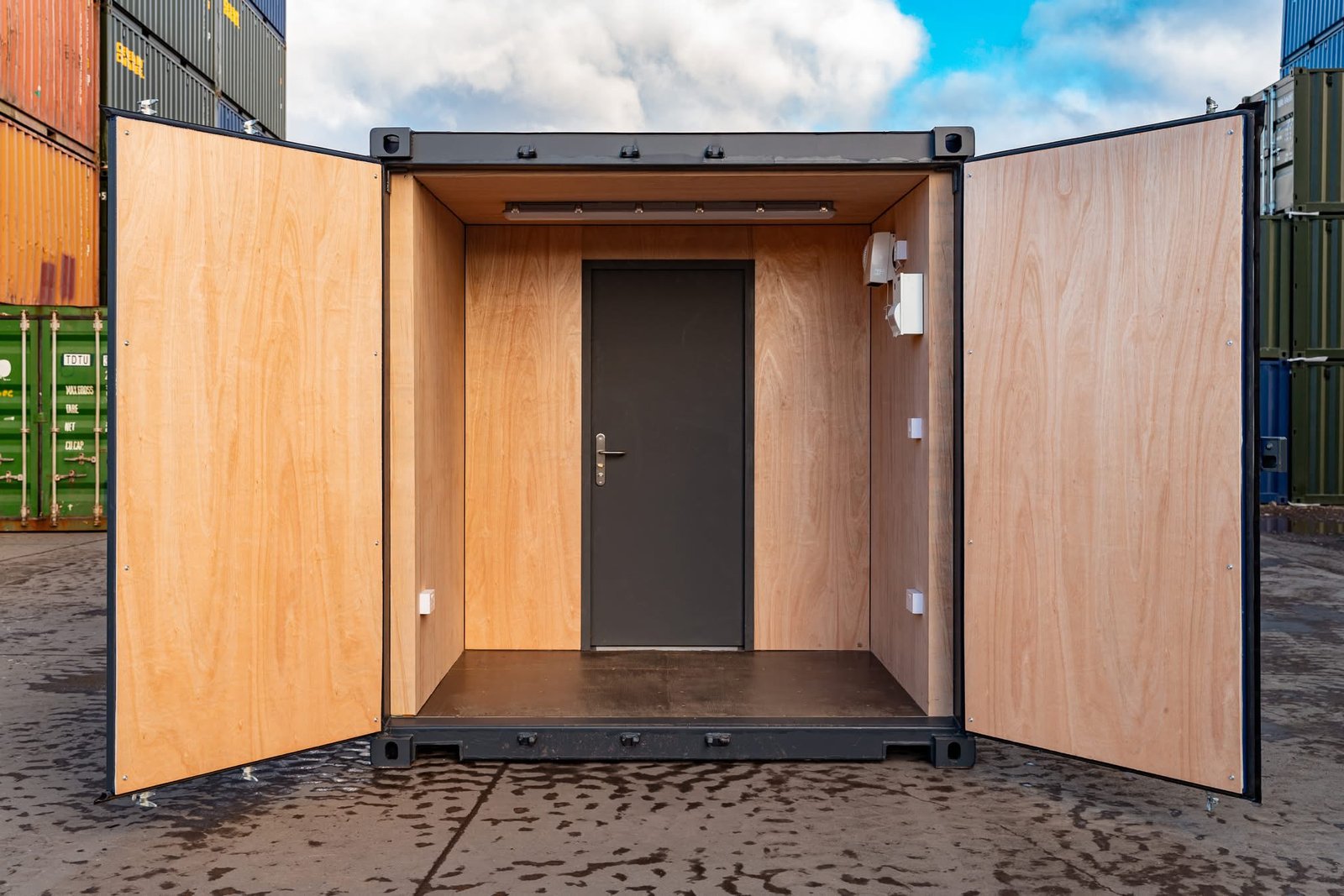 20ft Custom Container Kiosk with Serving Hatch and Electrical Fit-Out - Image 3