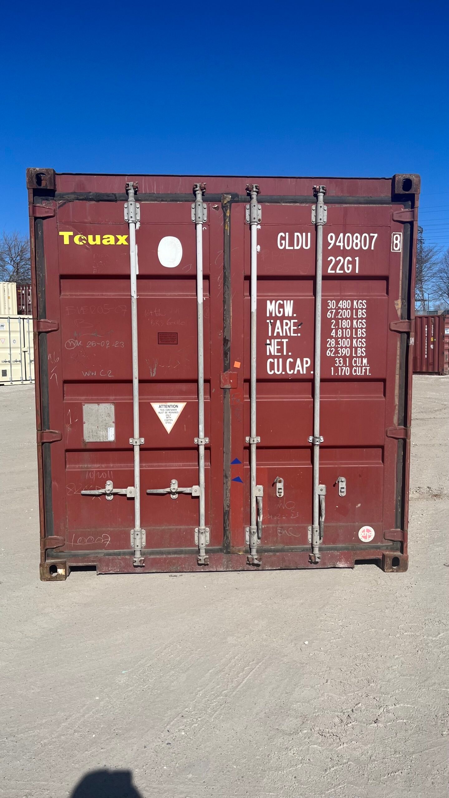 20 ft High Cube Container – Corten Steel, Wind and Watertight