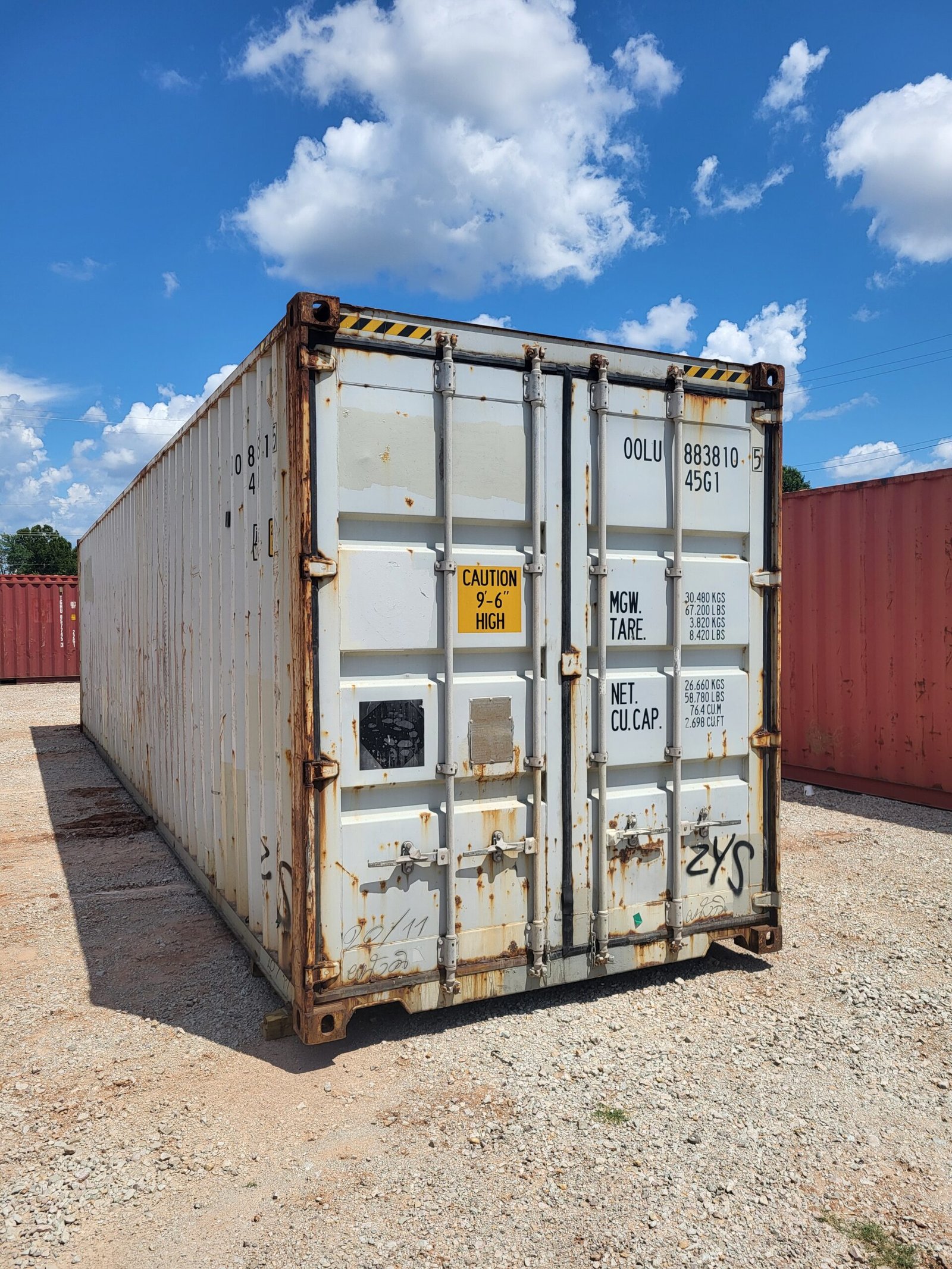 Watertight 40ft Shipping Container – Light Gray - Image 2