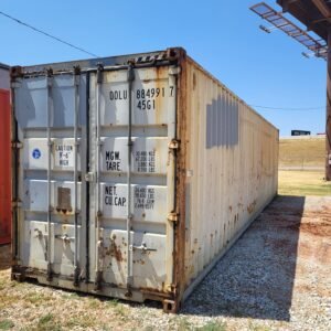 Watertight 40ft High Cube Shipping Container – Light Gray