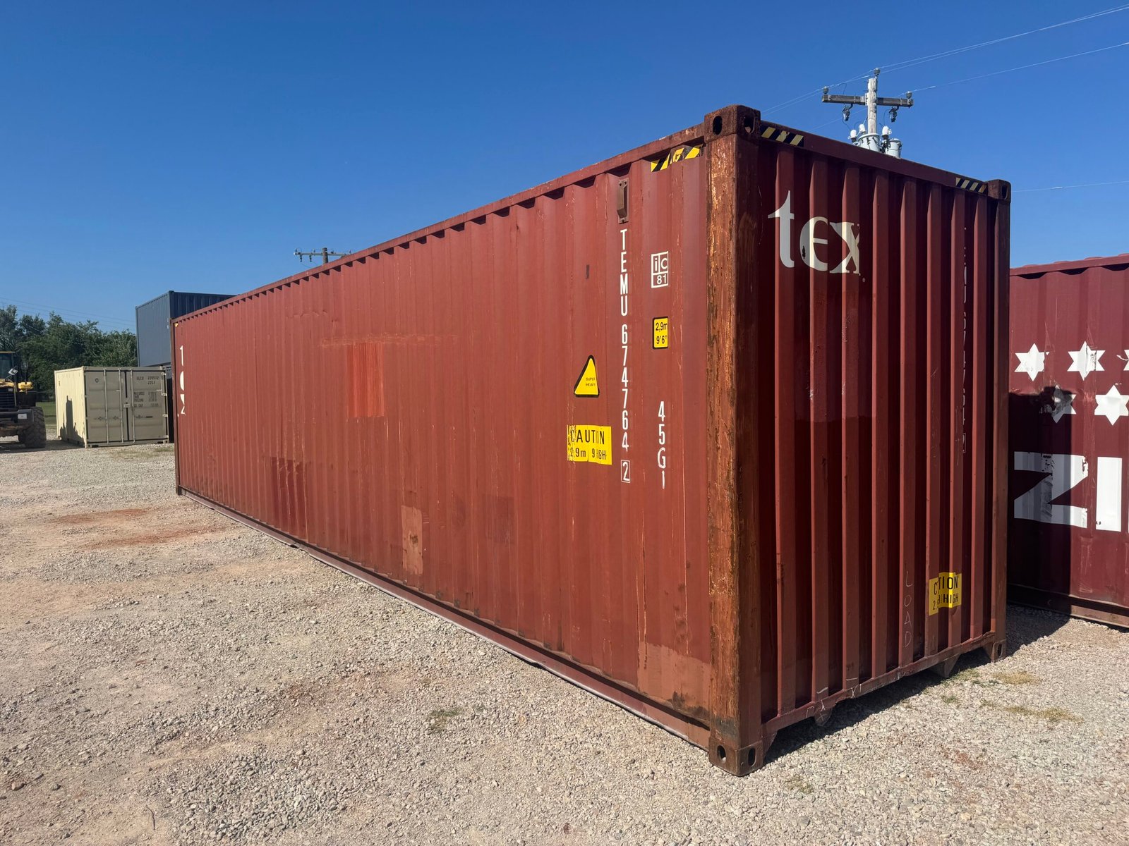 Cargo Worthy 40ft High Cube Shipping Container – Red - Image 3
