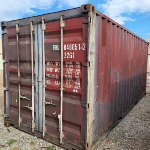 Cargo Worthy 20ft Standard Shipping Container – Maroon