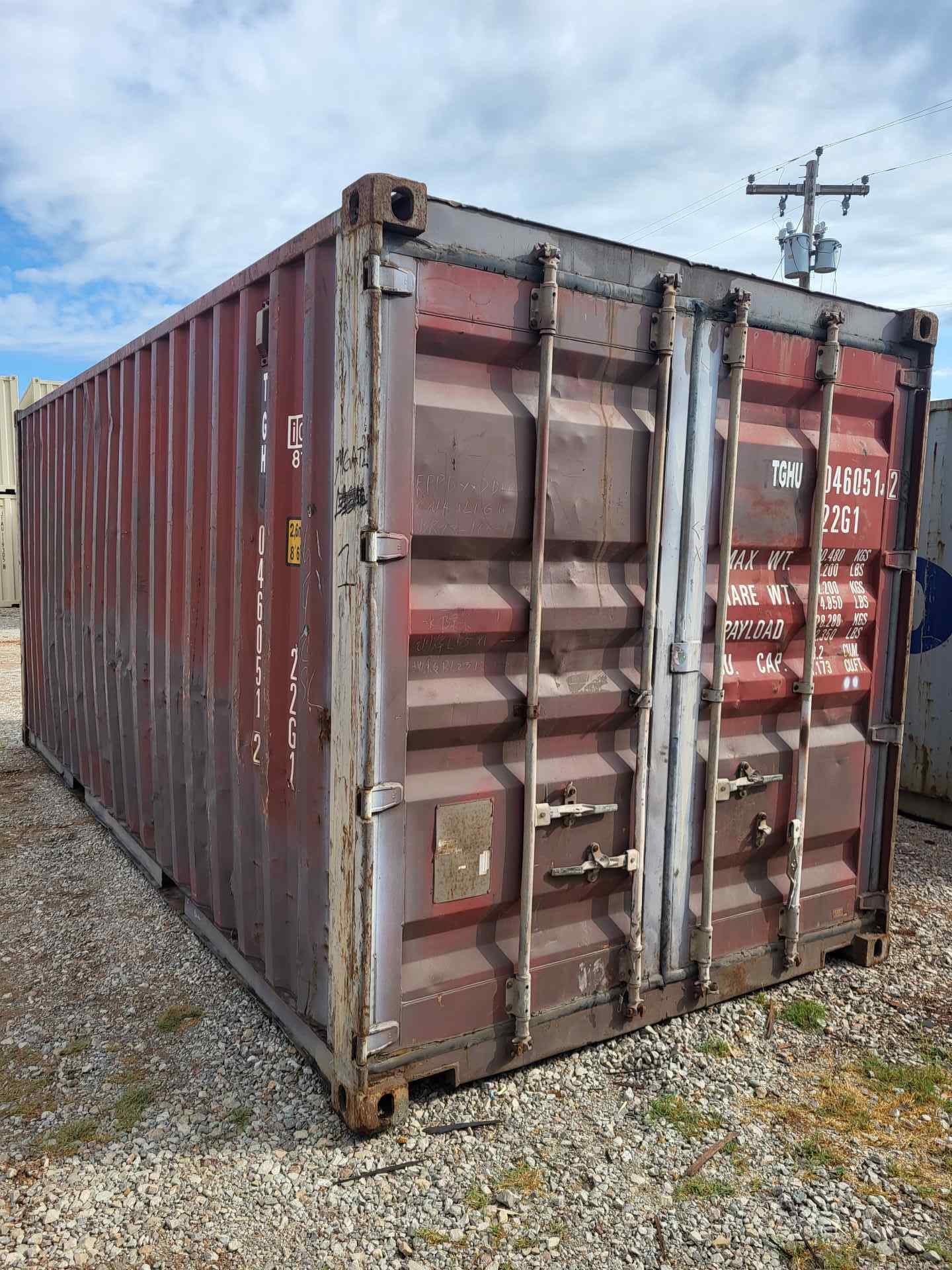 Cargo Worthy 20ft Standard Shipping Container – Maroon - Image 2