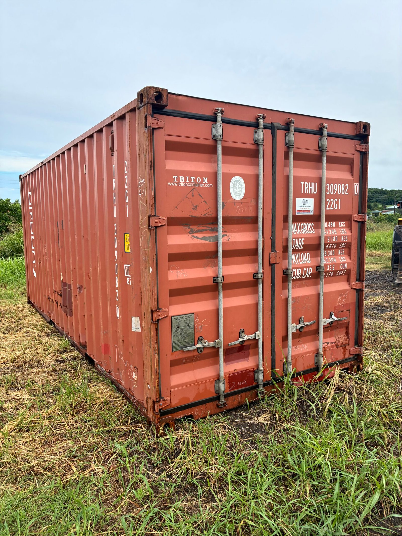 Used 20ft Cargo Worthy Shipping Container – Red
