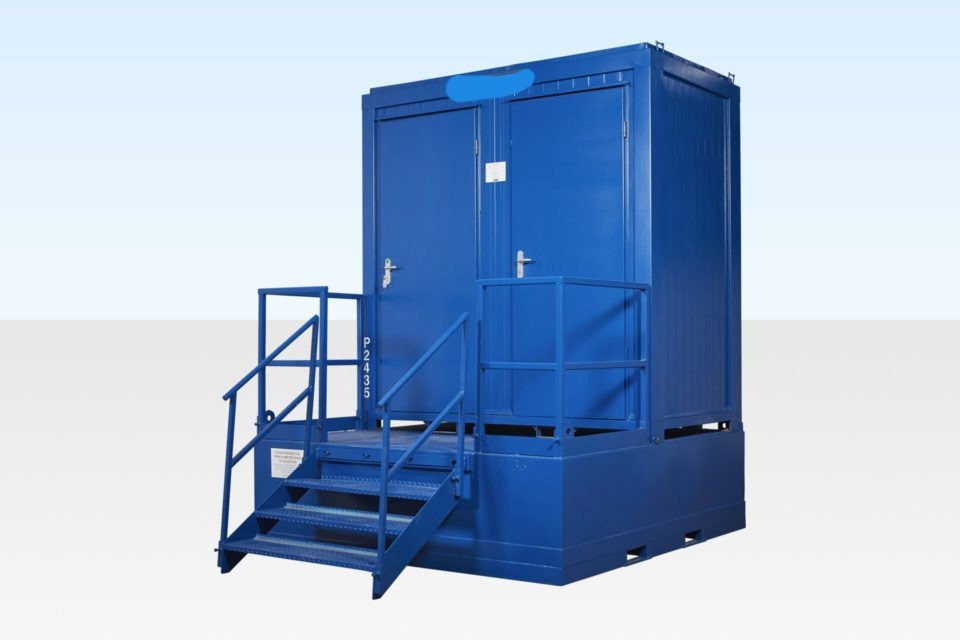 Double Mains Toilet Waste Tank – 500 Gallon, Steel Construction - Image 2