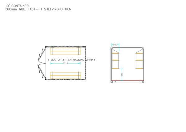 Fastfit Three Tier Container Racking – Single Bay, 250kg per Shelf, Powder Coated - Image 2