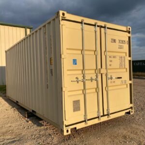 20 ft Standard Shipping Container – RAL1015 Color with Lock Box and Forklift Pockets