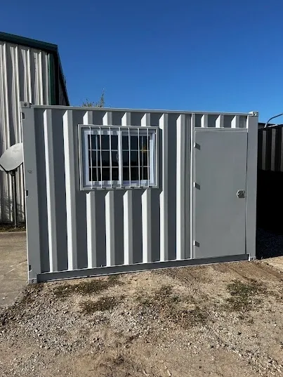 12 ft Modified Shipping Container – Side Window and Man Door