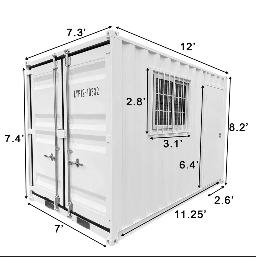 Chery 12ft Small Cubic Shipping Container Portable Home for Camping Spot& Shop - Image 2