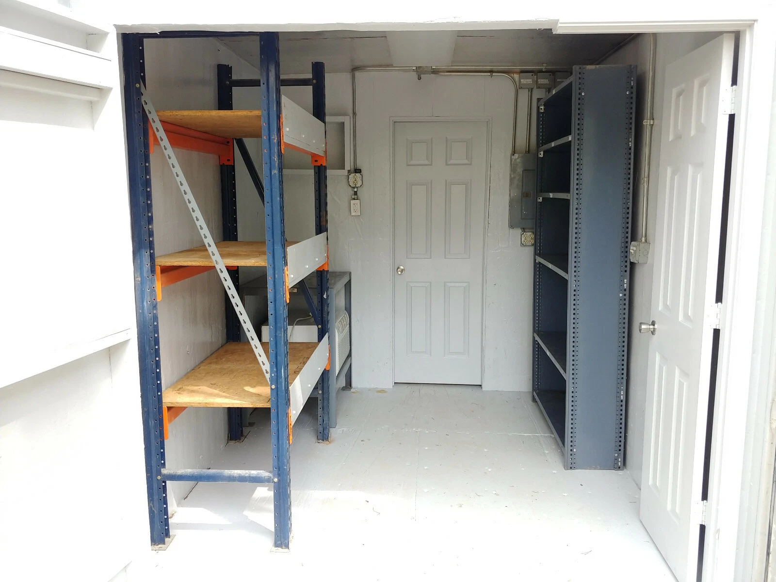 40ft High Cube Container Shop with Office and Storage Racking - Image 3