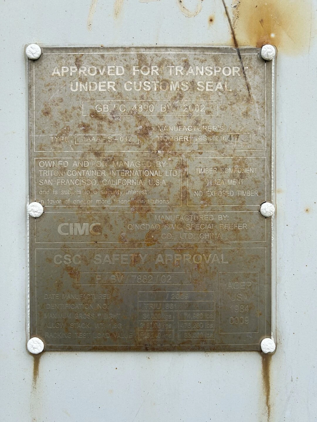 2009 40ft High Cube Refrigerated Container – Unit CCR18757 - Image 2