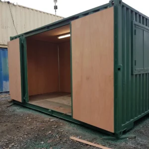 Rare Size 15x8 Ft Secure Store Or Workshop 8ft Side Doors & Security Windows
